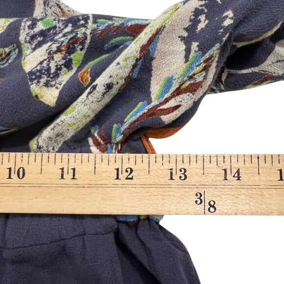 Free People Island Time‎ Floral One Shoulder Cropped Wide Leg Jumpsuit XS - Picture 9 of 12